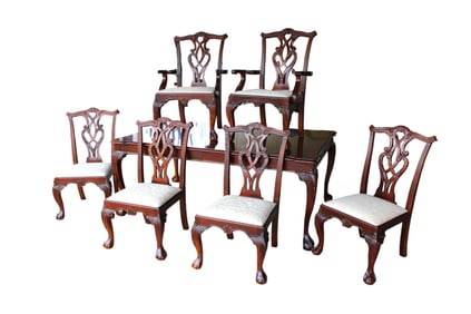 Stoneleigh 7 piece Chippendale style dining room set