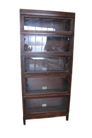 Antique Globe Wernicke 5 stack Barrister Bookcase in the mahogany finish