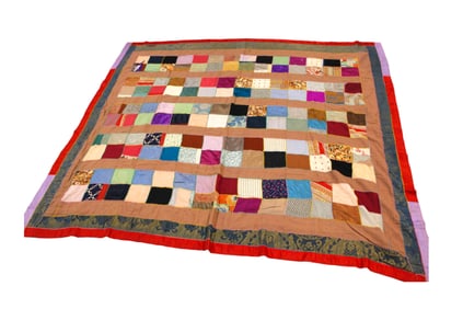 Vintage patch work crazy quilt 80x90