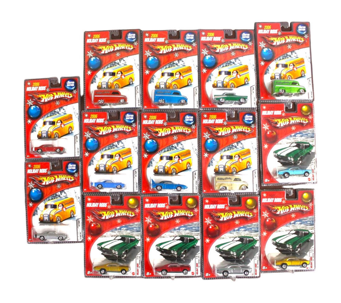 14 Hot Wheels Holiday Rod Series, various years, (unopened) (1 of 2)