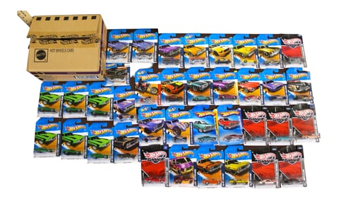 37 Hot Wheels, various series, (unopened)