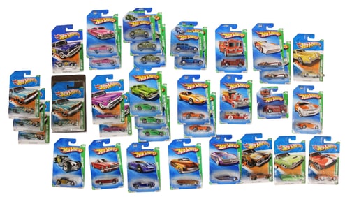 34 Hot Wheels mixed series, (unopened)