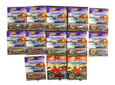 13 Johnny Lightening Dragster Series, (unopened)