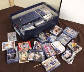 Shoe Box Filled With Mixed Series Baseball Cards Some In Plastic Sleeves