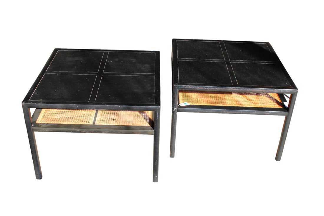 Pair of vintage mid century Baker two tier side tables (1 of 4)