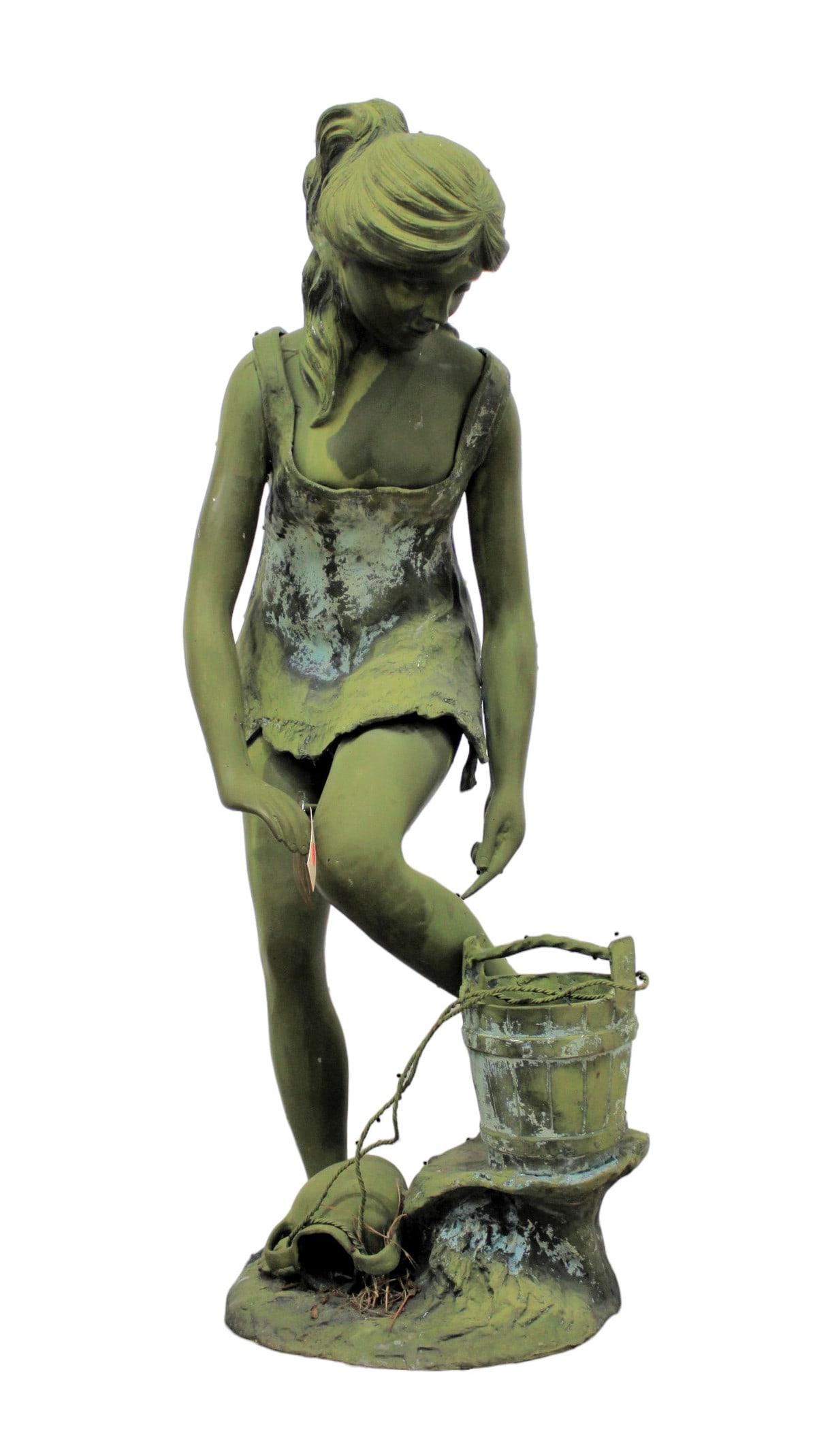 A. De Luca art nouveau bronze garden statue sculpture of woman (1 of 11)