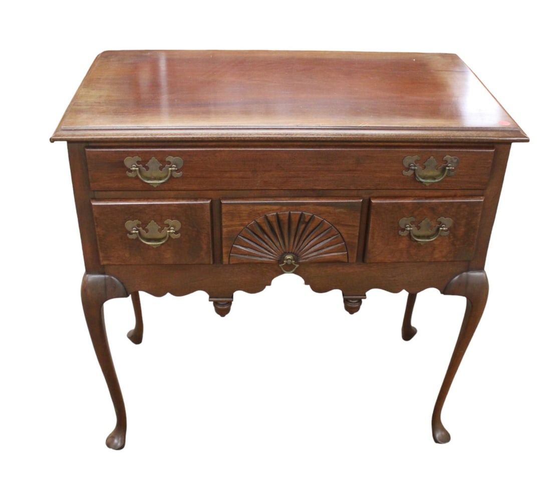 Queen Anne vintage low boy in solid mahogany (1 of 4)