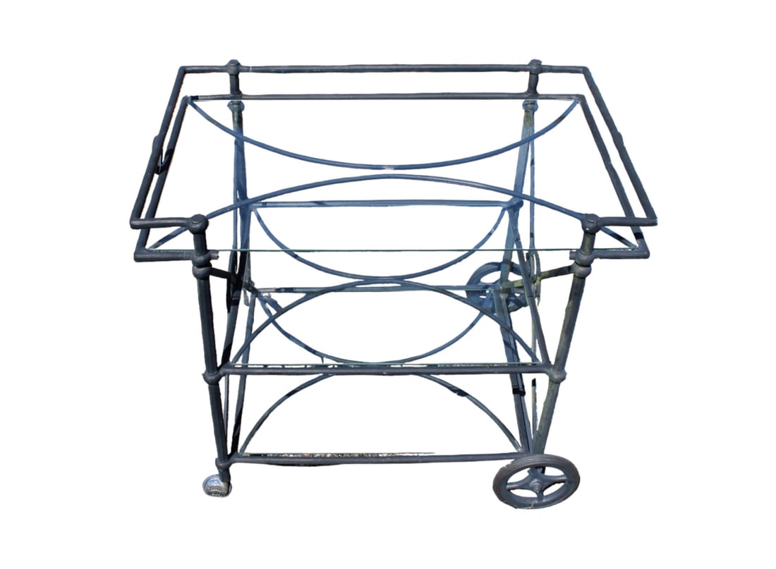Quality patio cast aluminum 3 tier serving cart (1 of 7)