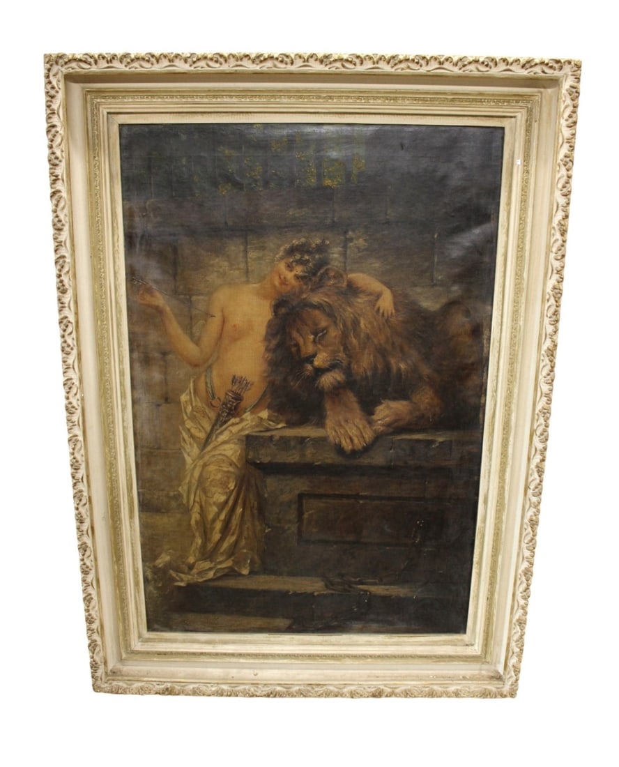 Antique oil on canvas (1 of 7)