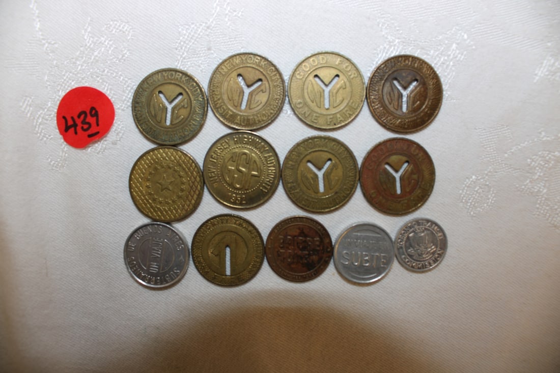 Lot of various transit tokens, NY and other possibly antique (1 of 2)