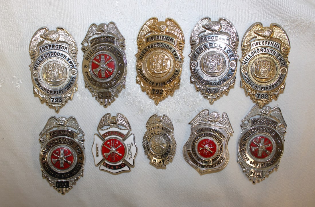 10 fireman badges (1 of 2)