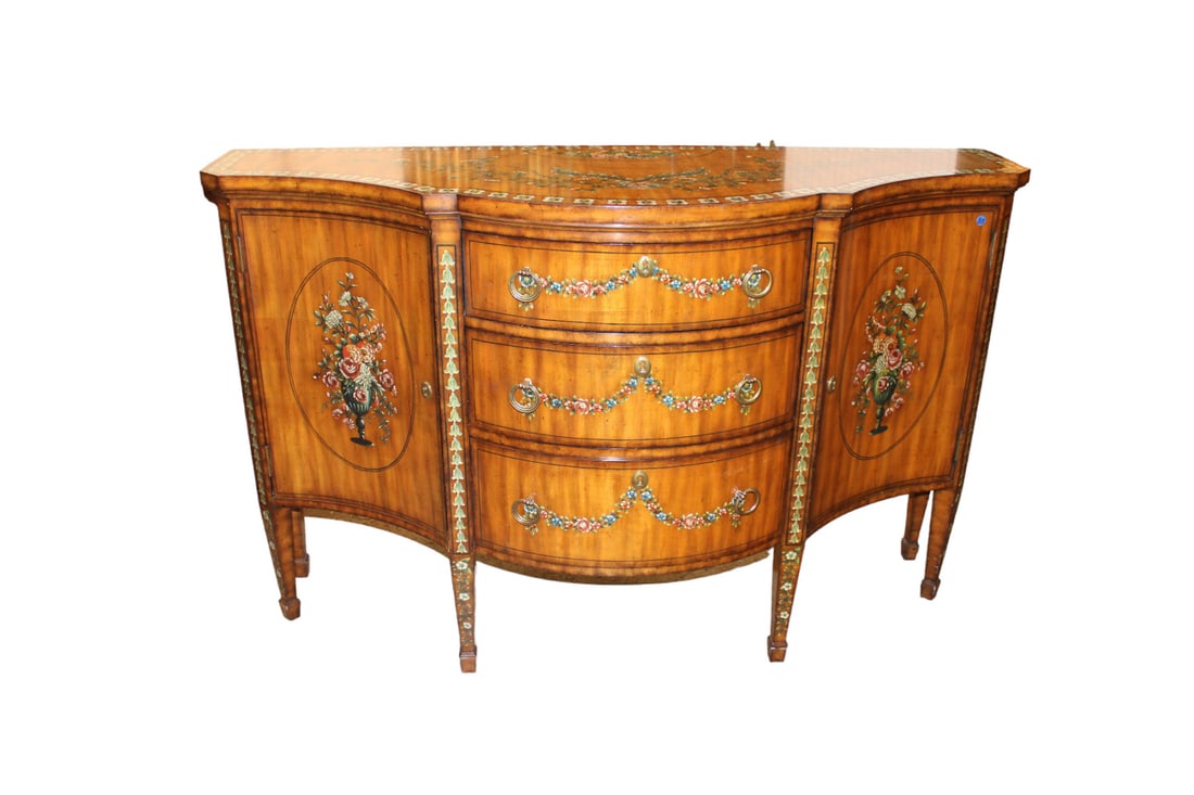 Drexel Heritage Nine Elms Coll. Paint decorated buffet (1 of 8)