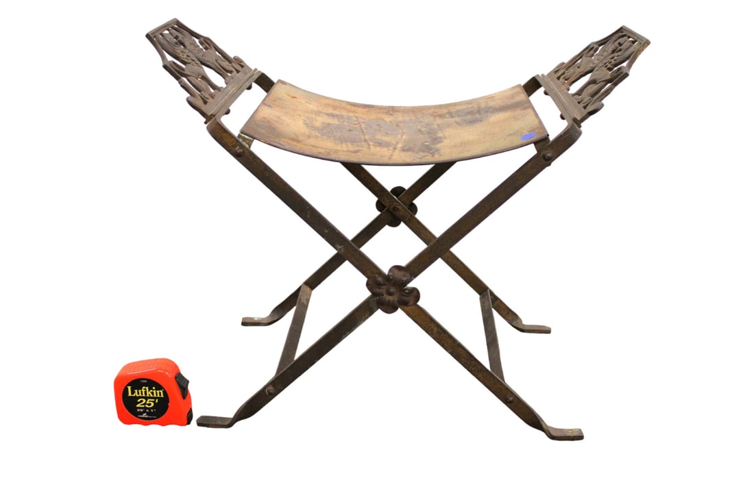 Antique bronze full body griffin stool attr. Oscar Bach (1 of 6)