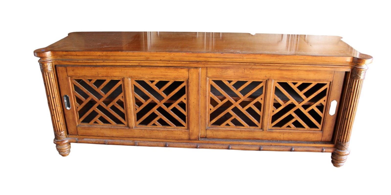 Contemporary sliding door media cabinet (1 of 6)