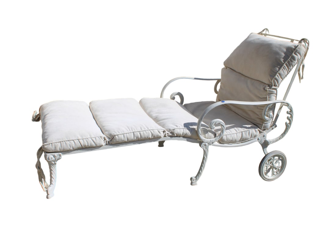 Vintage fancy adjustable back chaise lounge (1 of 5)