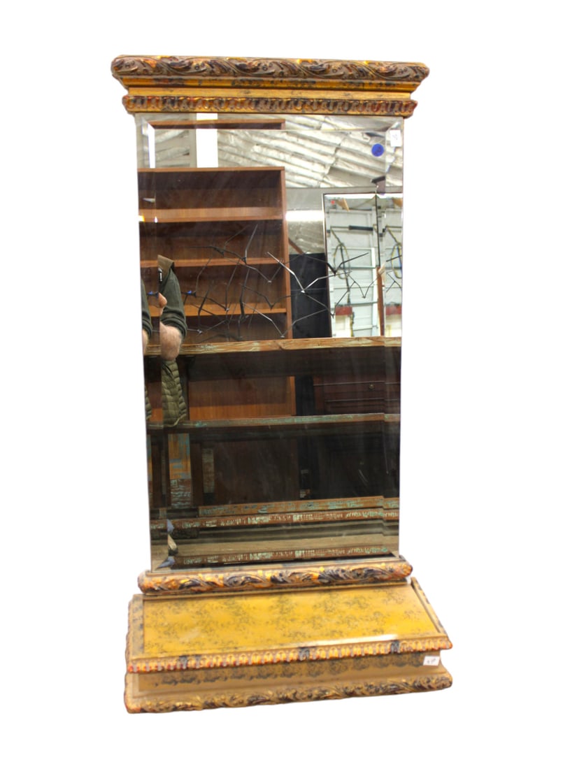 2pc. Decorator mirror and wall shelf (1 of 5)