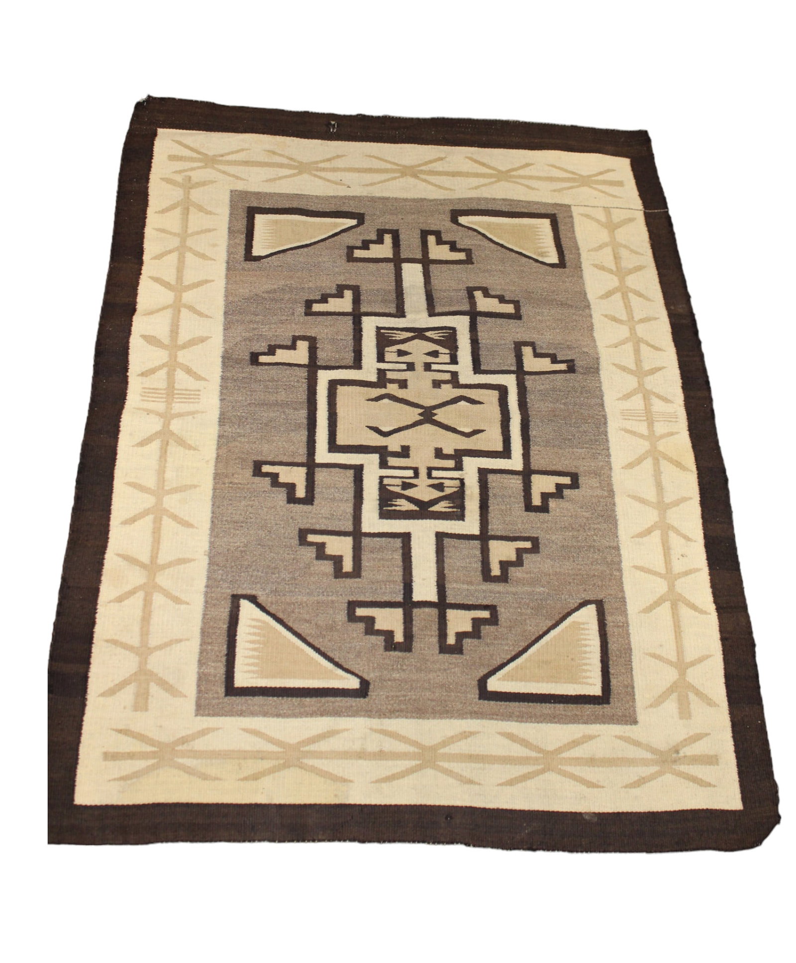 Hand woven blanket believed to be Native American. Does show age. 50"l x 36"w (1 of 3)