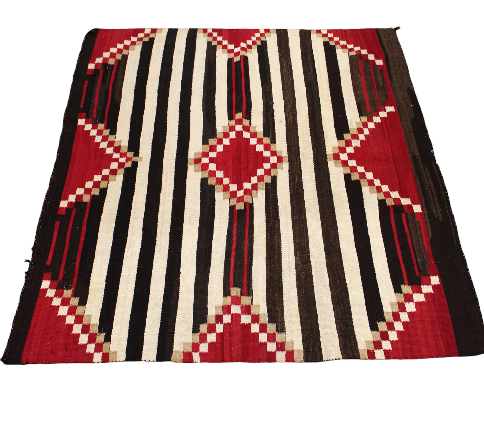 Hand woven blanket believed to be Native American. Does show age. 56"l x 46"w (1 of 2)