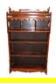 Victorian walnut open front bookcase