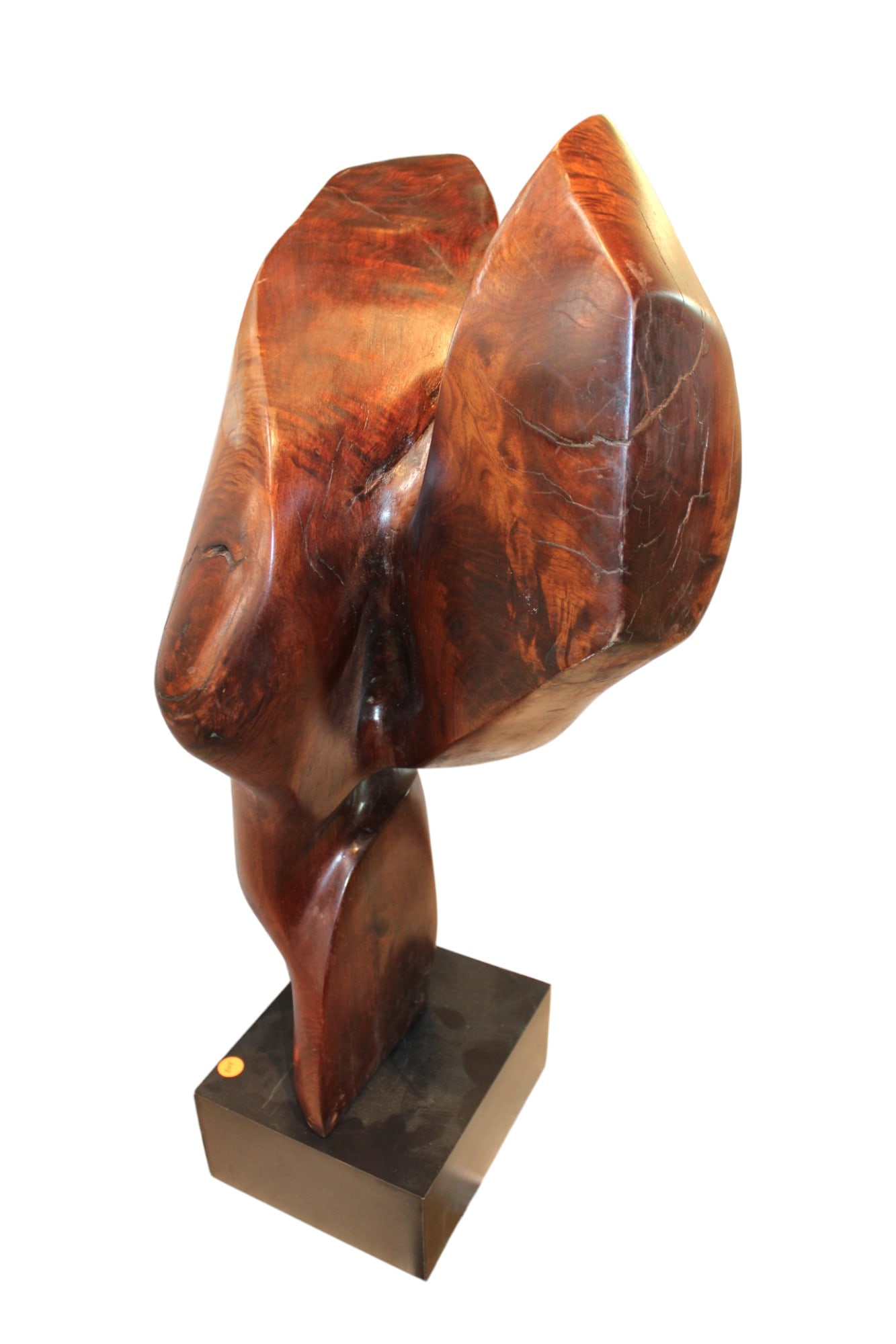 Harry Friedlander MCM walnut sculpture on base title unknown (1 of 4)