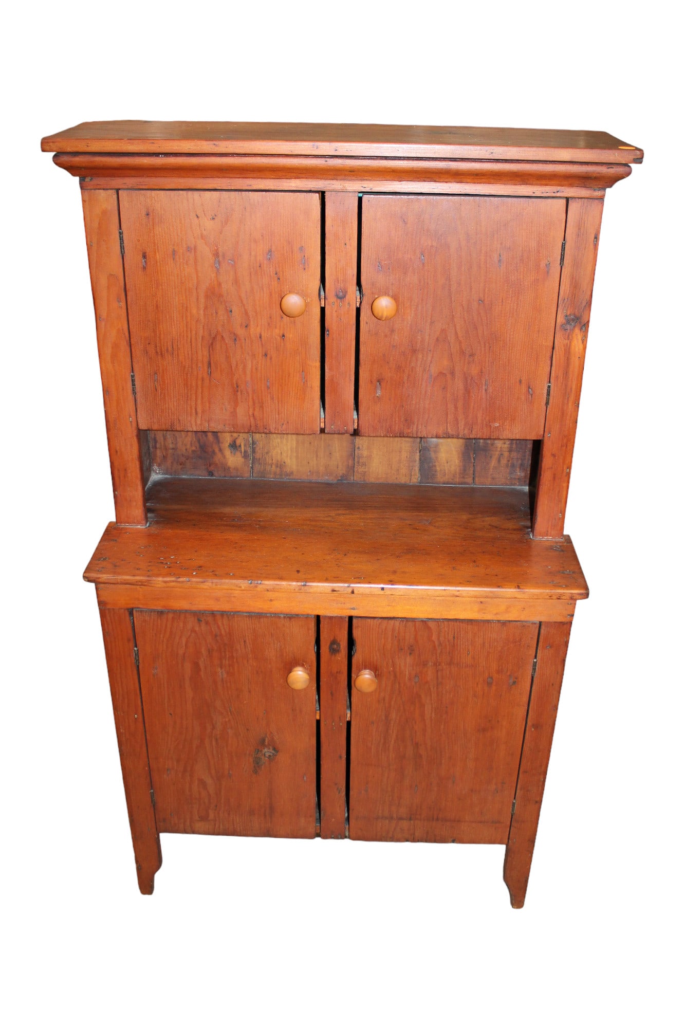 Child's primitive country pine step back cupboard (1 of 6)