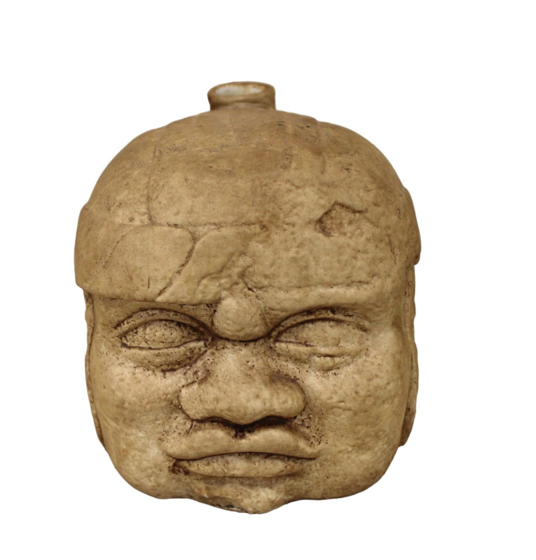 Vintage Jorongo Tequila Blanco Olmec Head vessel (1 of 4)