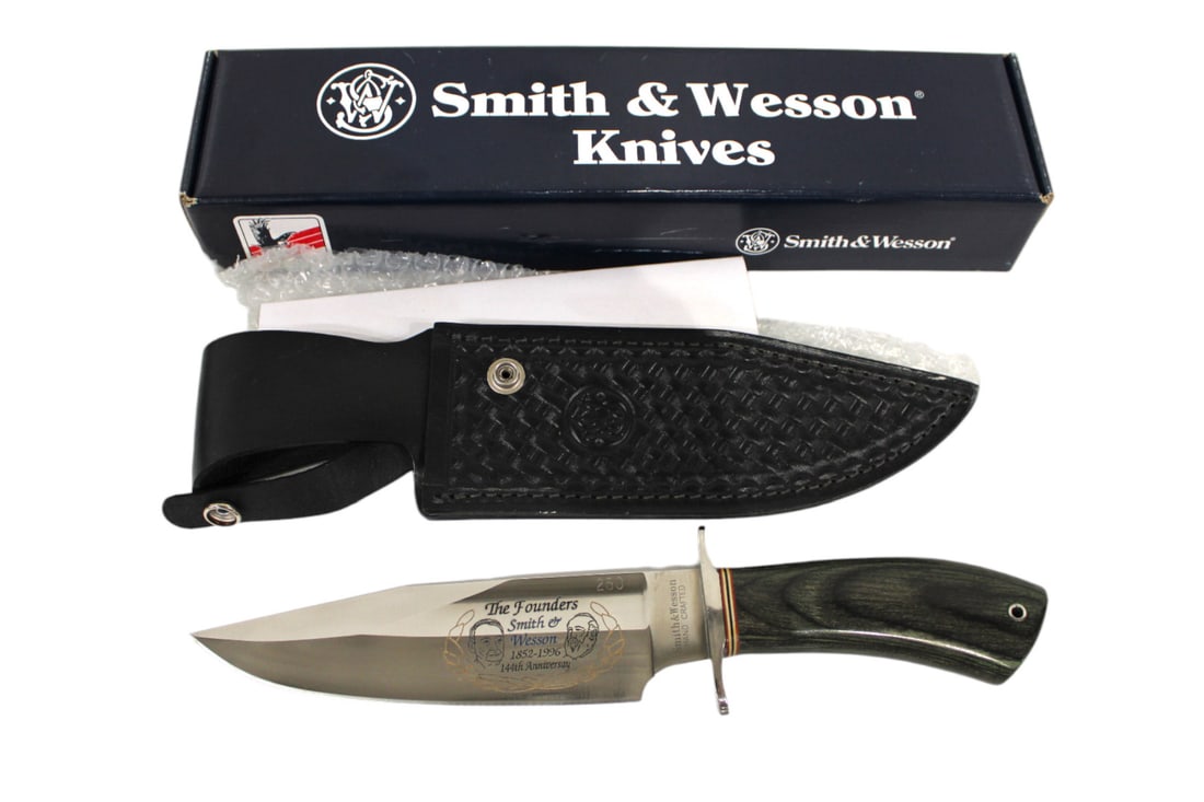 Smith & Wesson Handcrafted 304 Bowie 144th Anniv. Founders Club knife (1 of 3)