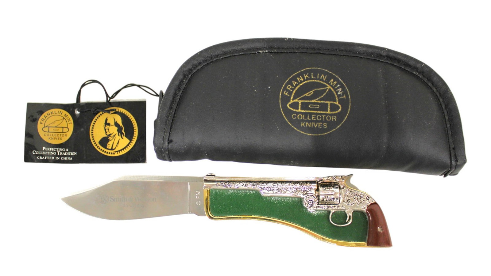 Smith & Wesson Franklin Mint Collection .44 Caliber Rev. Knife: Smith & Wesson Franklin Mint Collection .44 Caliber Revolver Knife with case only
