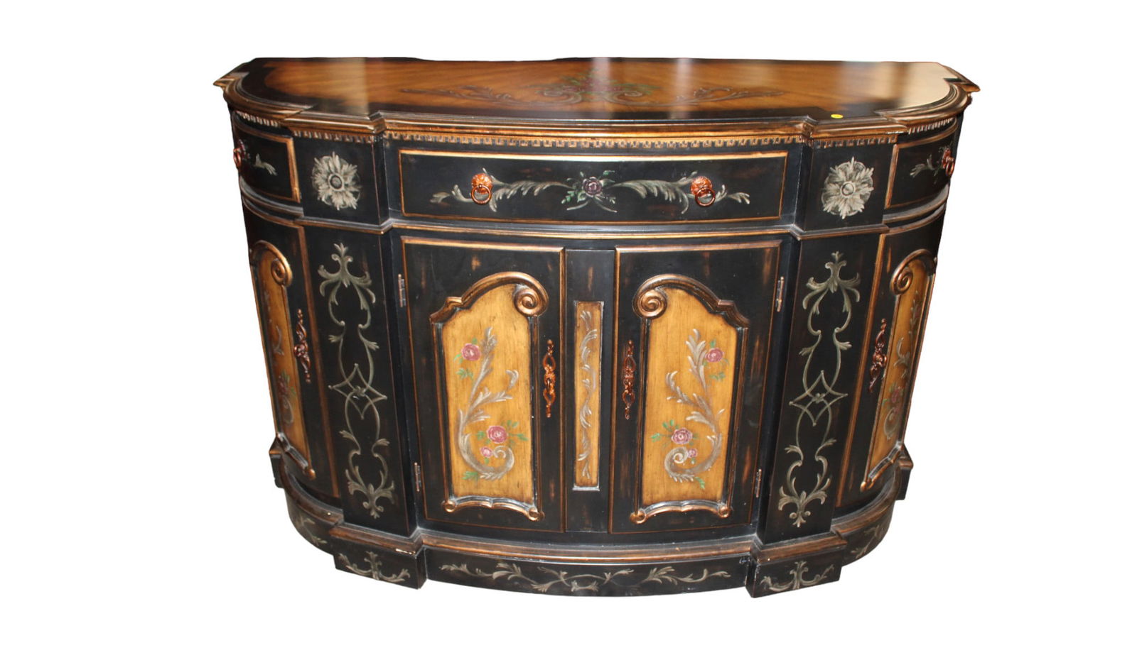 Quality Lexington paint decorated drawer credenza (1 of 8)