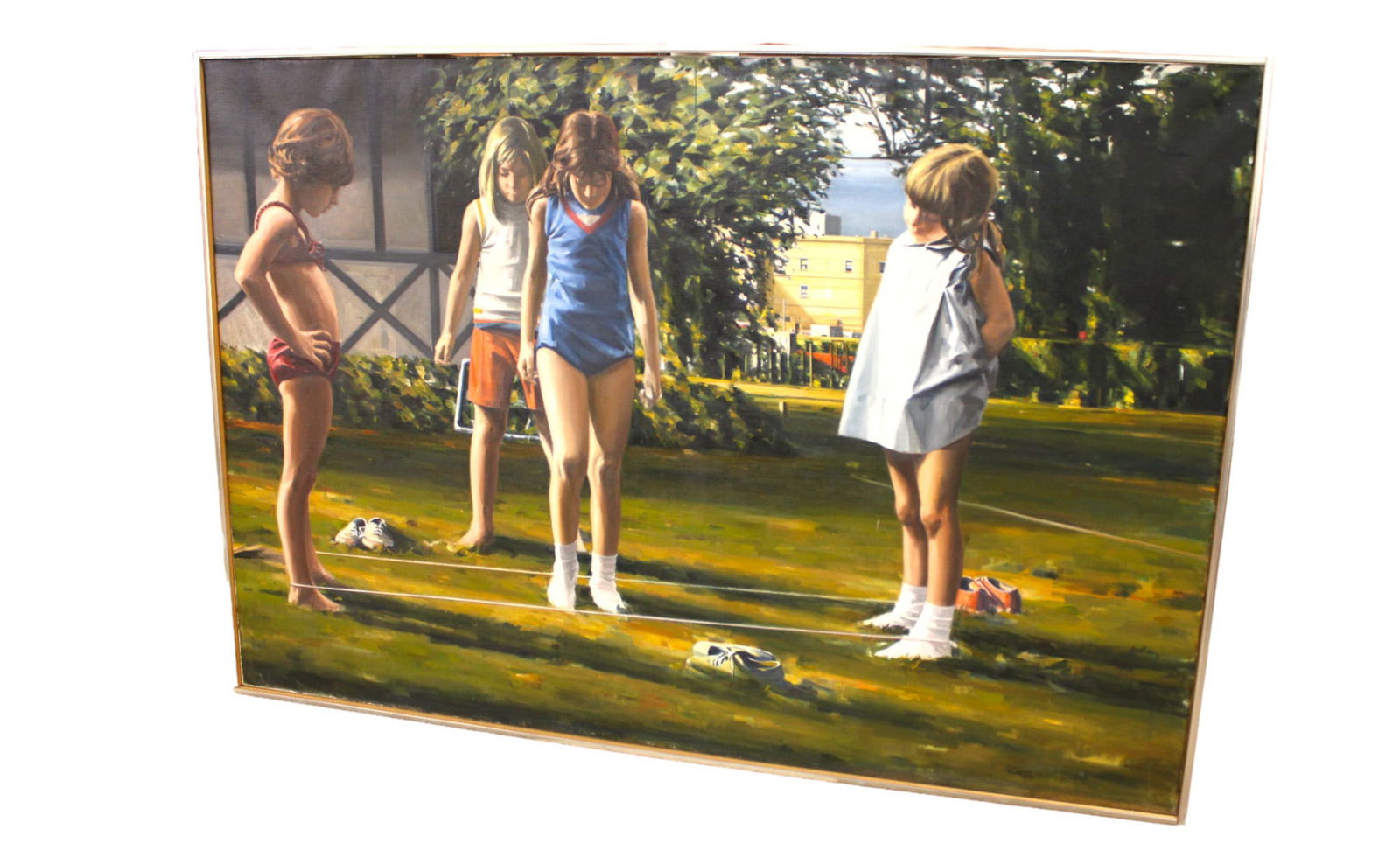 LARGE MidC. oil on canvas sg Sidney Goodman 72-73, original frame (1 of 4)