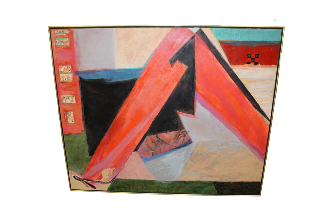 MidC. oil on board Nancy Friedlander The Awakening: Mid Century oil on board Nancy Friedlander titled The Awakening, structurally sound in good condition, no noticeable issues. 40"h x 48"l