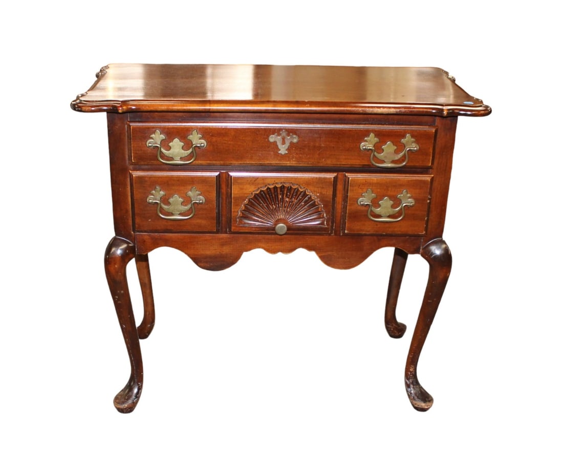 A.A. Laun scallop top shell carved low boy (1 of 6)