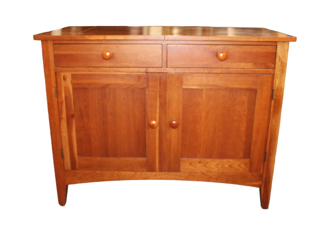 Ethan Allen solid cherry flip top server (1 of 10)