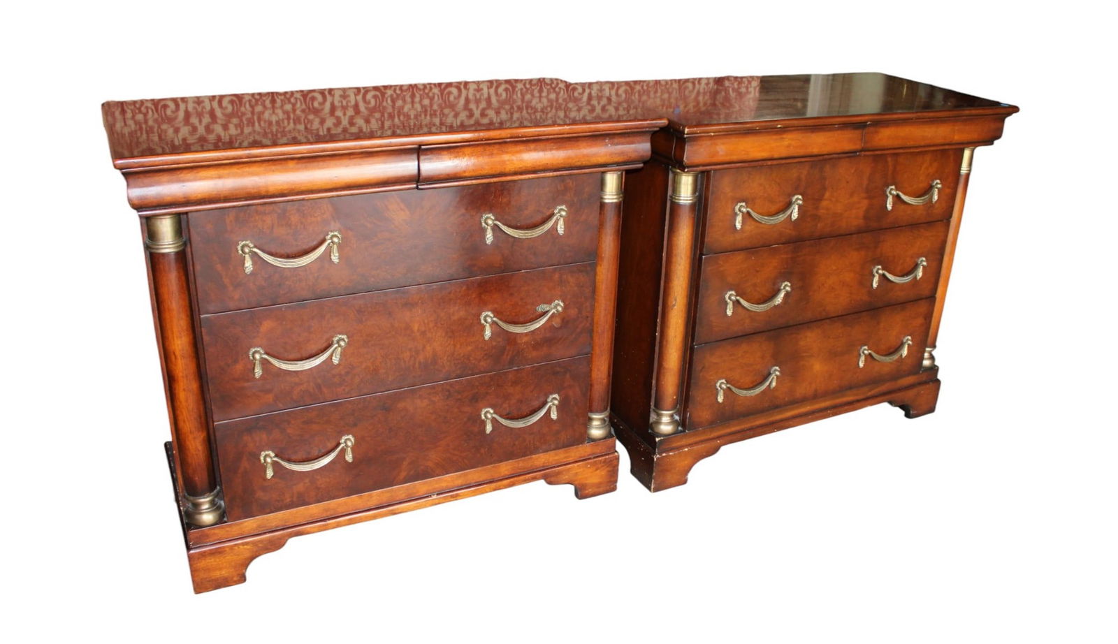 Pair 5 drawer bachelors chests/over-size nightstands (1 of 9)