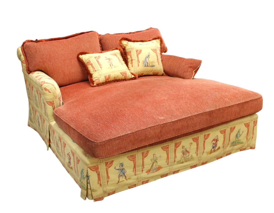 Quality upholstered double chaise lounge (1 of 5)