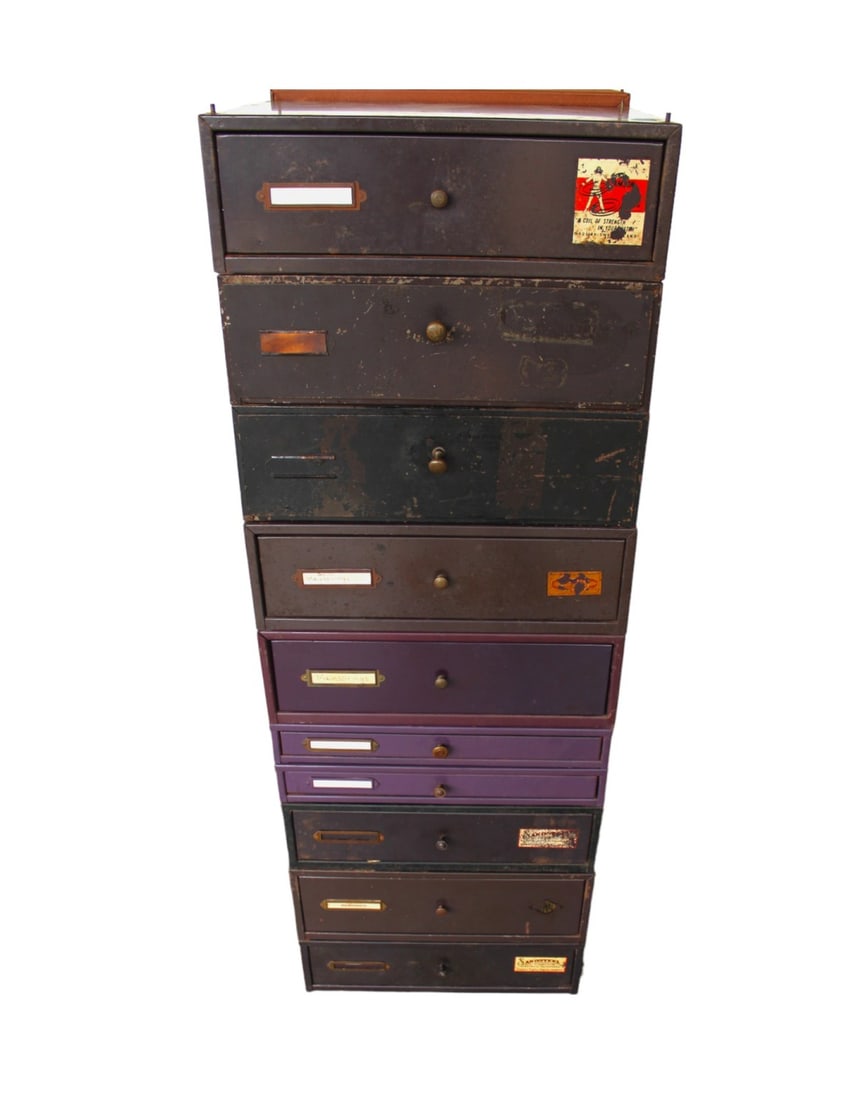 10 industrial watch makers metal drawer stackable sections chests (1 of 5)