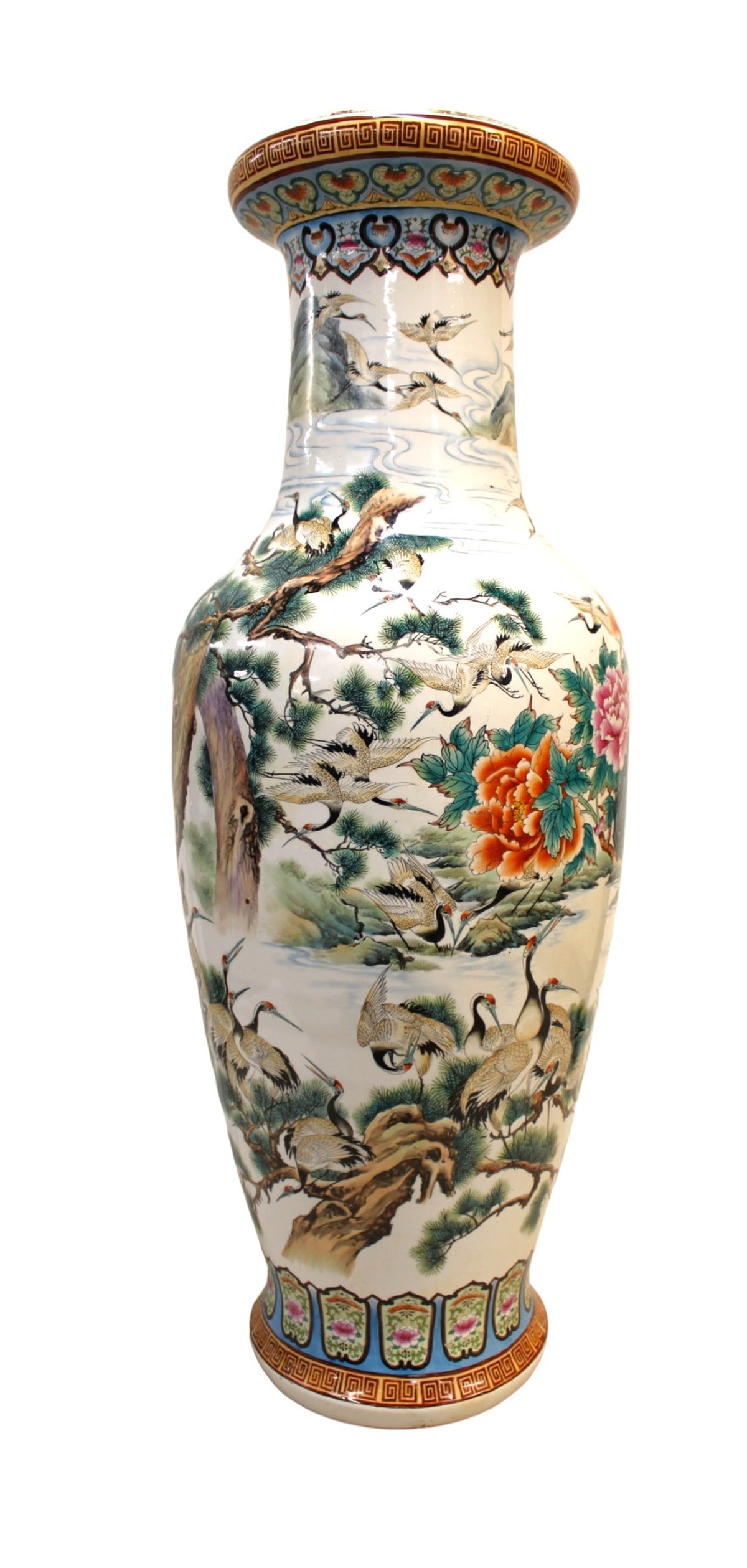 43" signed Chinese palace size vase (1 of 6)