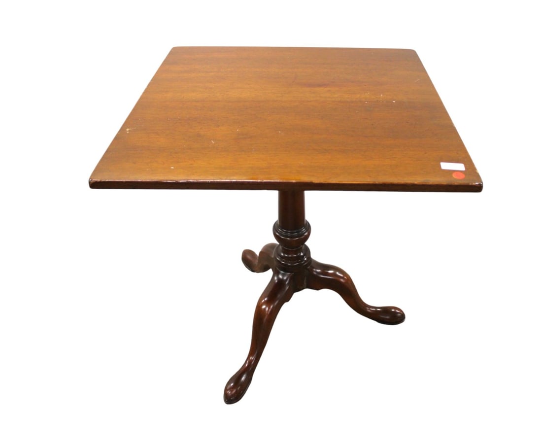 Kittinger square top queen anne table - solid mahogany (1 of 3)