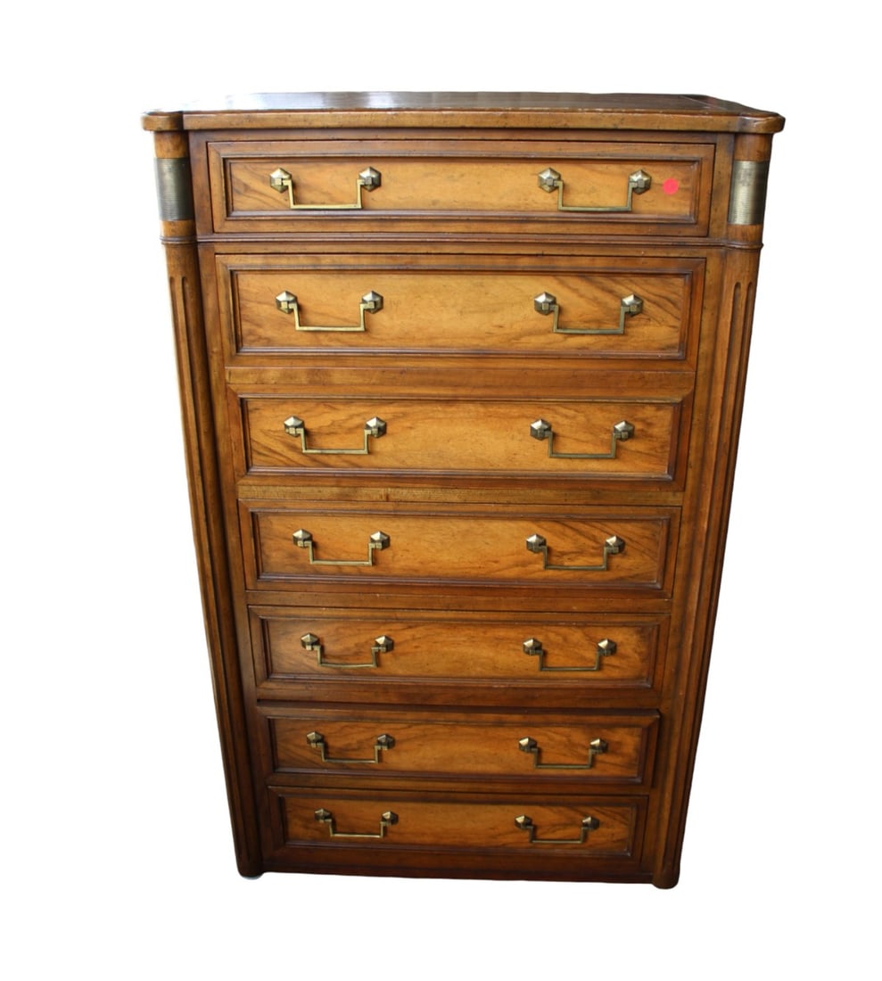 Baker 7 drawer high chest in the walnut finish (1 of 7)