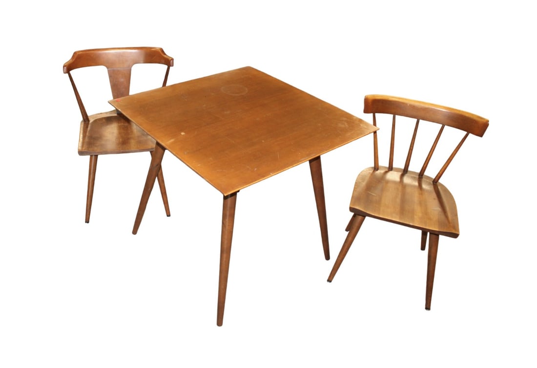 Mid century. 3pc table set, walnut poss. Paul Mccobb (1 of 6)