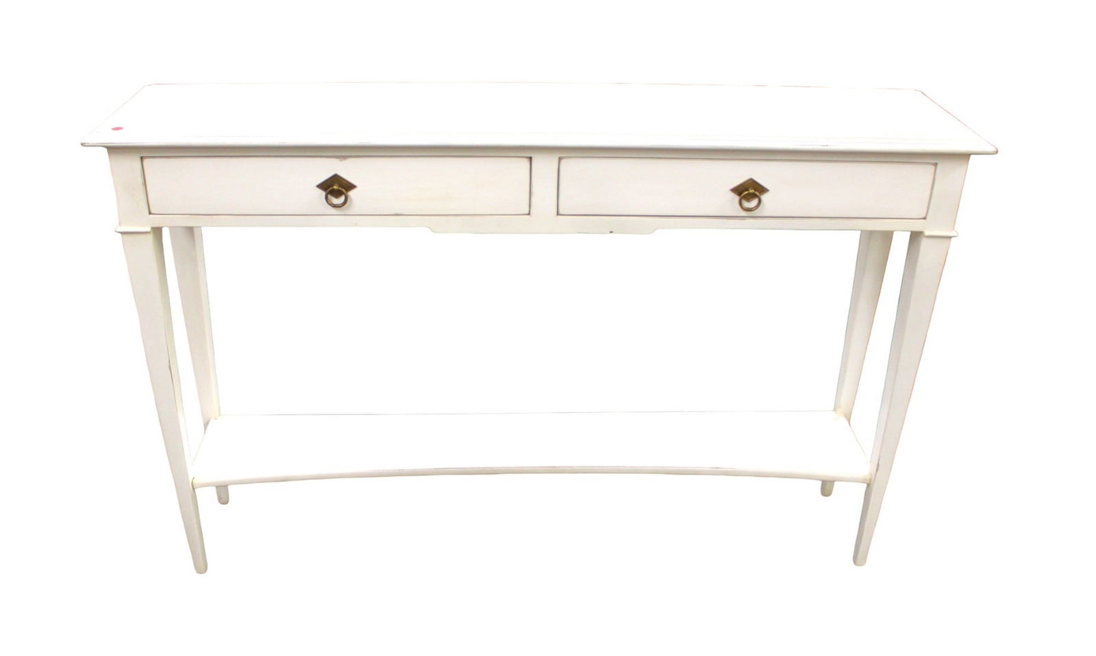 New Barclay sofa table in distressed antique white finish (1 of 5)