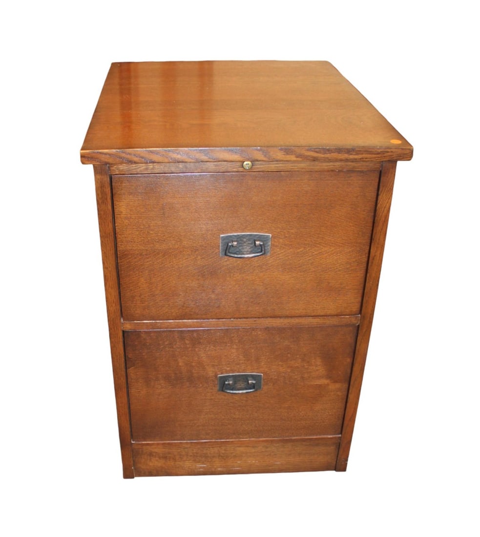 Stickley mission oak 2 drawer filing cabinet (1 of 7)