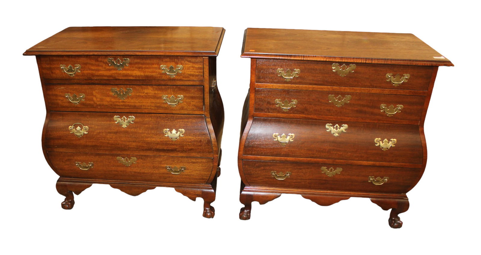 Vintage pair Baker Furniture bombay chests, solid mahogany (1 of 7)