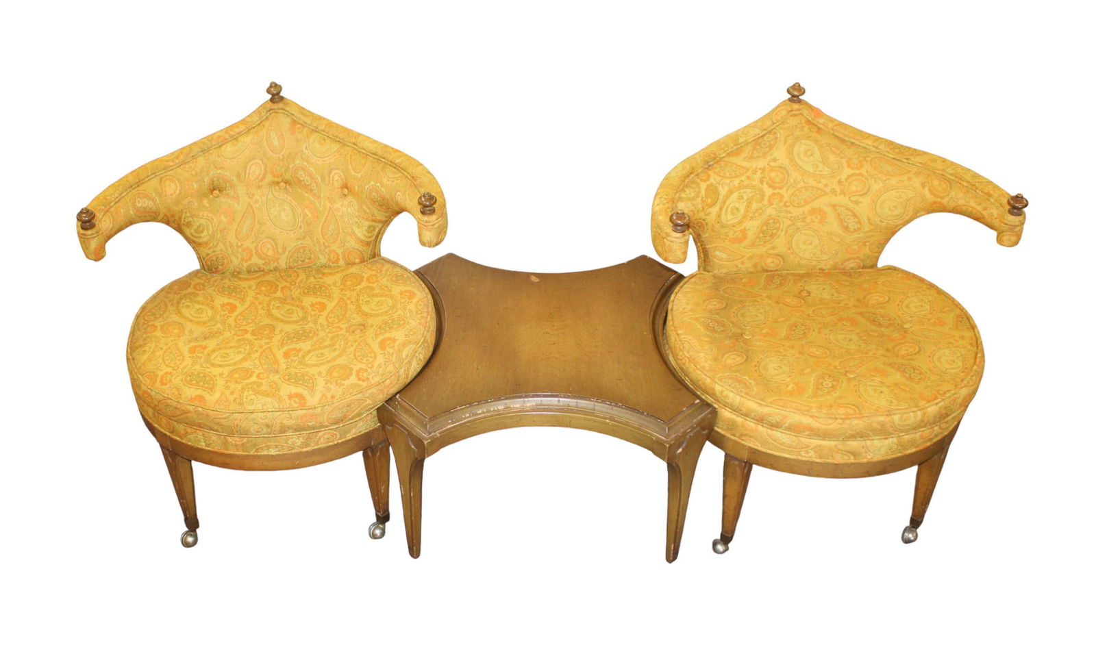 MCM 3pc lounge set by Stand-Built Upholstery. 2 chairs and fitted table, custom (1 of 14)