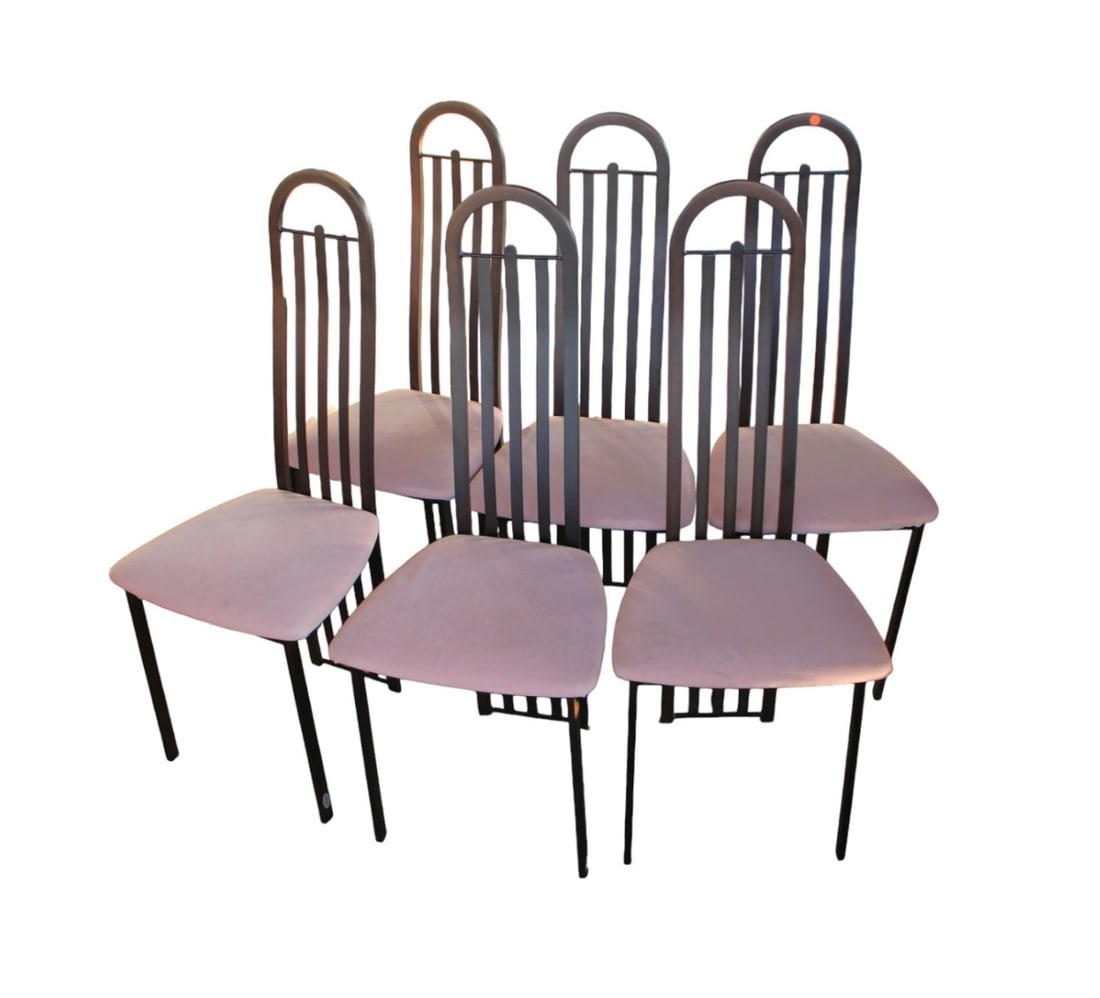 Set of 6 AMISCO modern design high back dining room chairs (1 of 4)