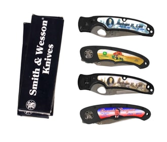4 Smith & Wesson Knives, CH001SLEE, CH001SLEE, CH204BJDTR, CH204R