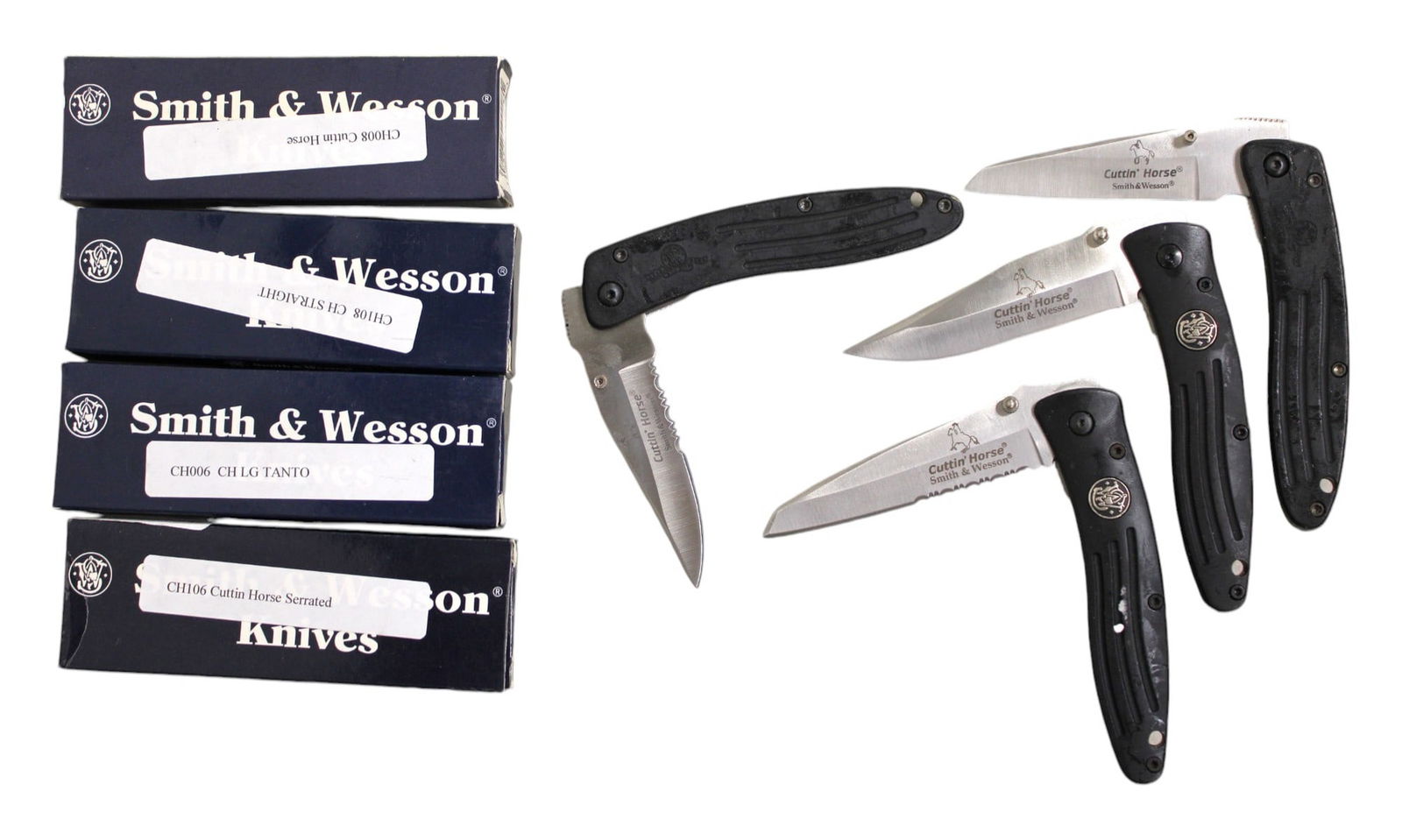 4 Smith & Wesson Knives, CH006, CH108, CH006SER, CH008, sticky (1 of 2)