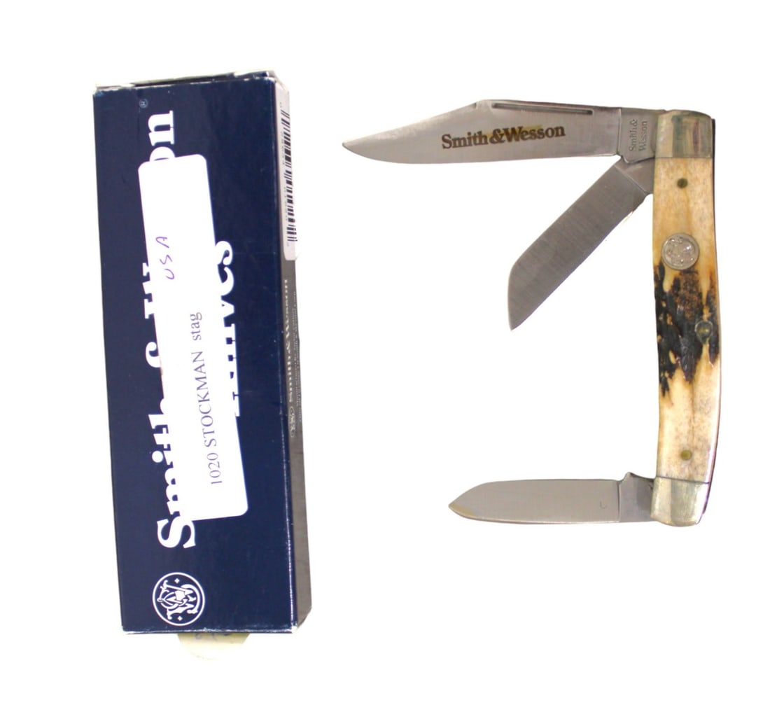 Smith & Wesson Knife 1020 Stockman Stag, USA (1 of 2)
