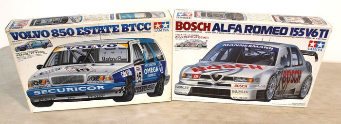 2 Tamiya models in boxes, Bosh Alfa Romeo 155V6TI & Volvo 850 Estate BTCC  no guarantee all parts