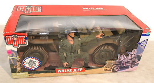 GI Joe Limited Edition Willys Jeep with 30 caliber machine gun by Hasbro in original unopened box